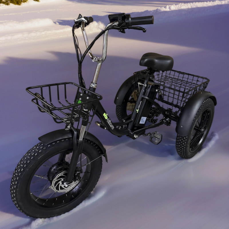 Трехколесный электровелосипед Fat Trike T NEW с передней корзиной Трехколесный электровелосипед Fat Trike T NEW с передней корзиной
